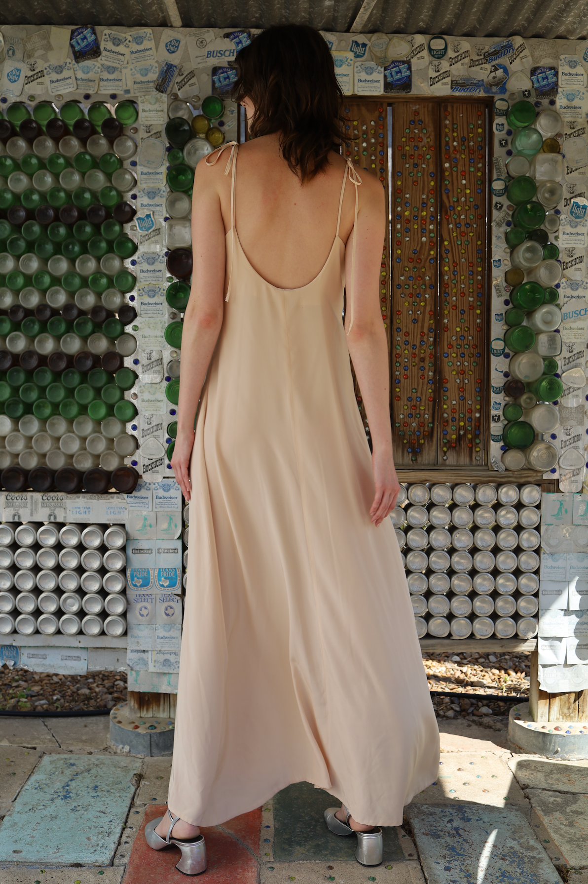 Romona Cami Dress in Champagne Silk Charmeuse