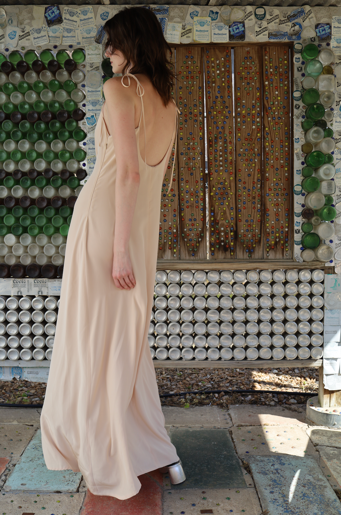 Romona Cami Dress in Champagne Silk Charmeuse