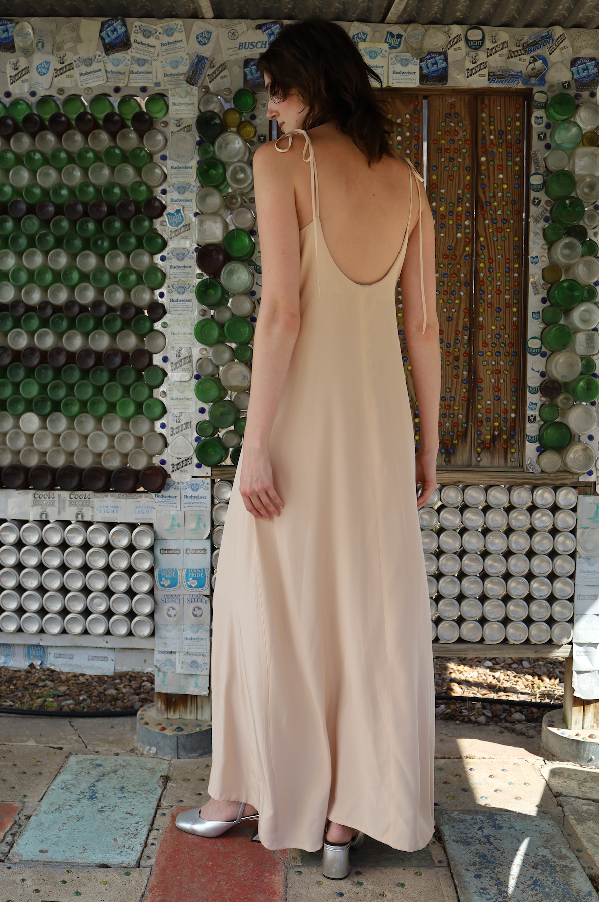Romona Cami Dress in Champagne Silk Charmeuse