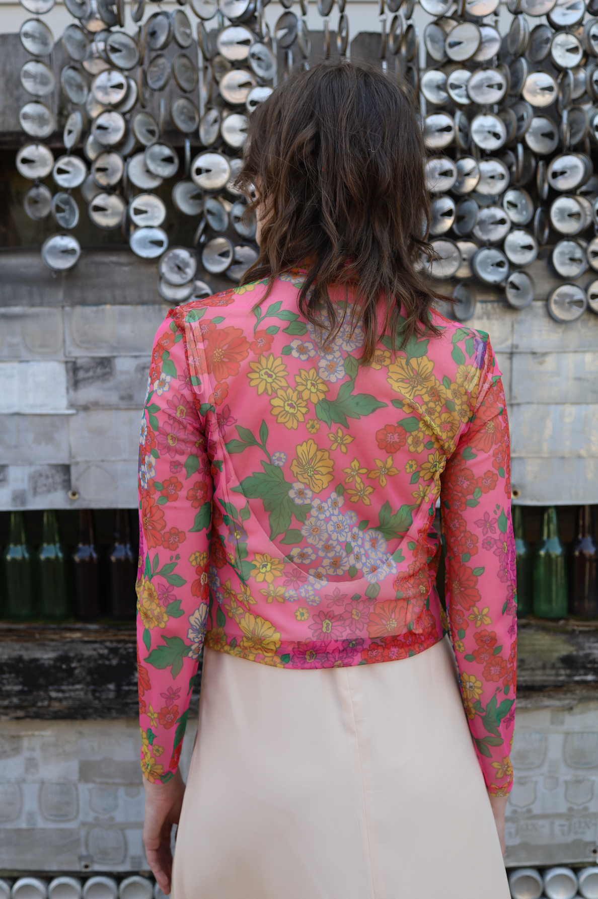 Lydia Top in Sheer Floral