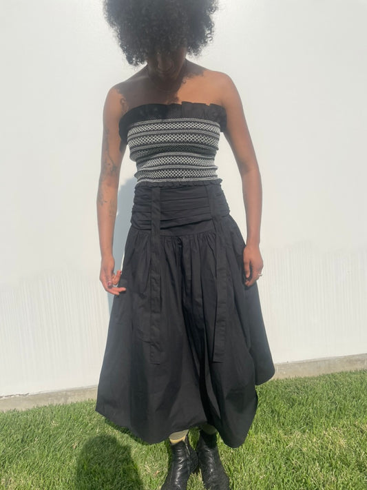 Maymay Skirt in Black Poplin