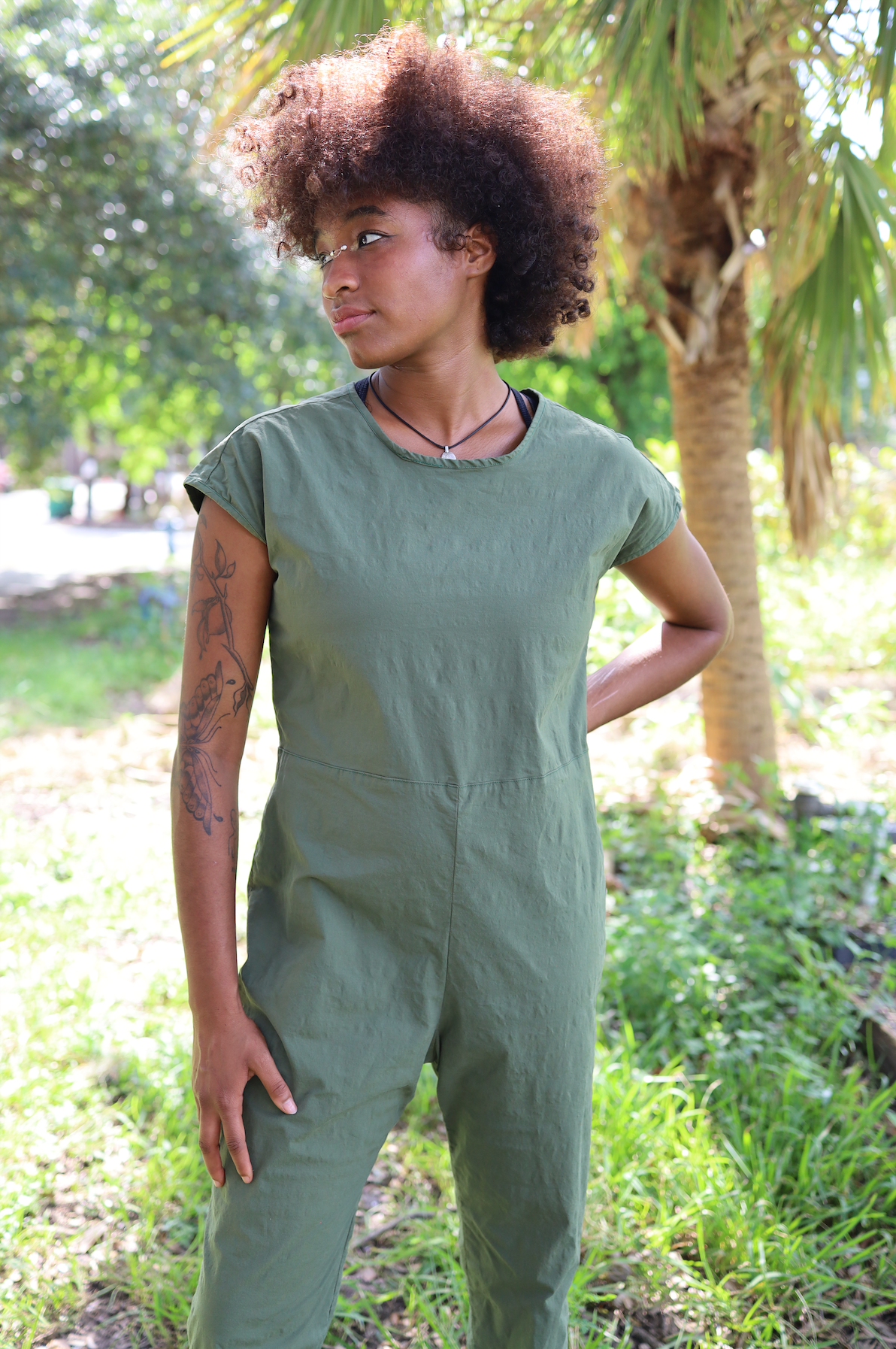 Alex Jumpsuit in Forest Green