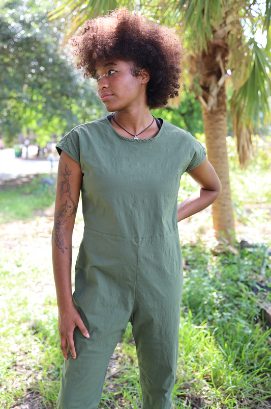 Alex Jumpsuit in Forest Green