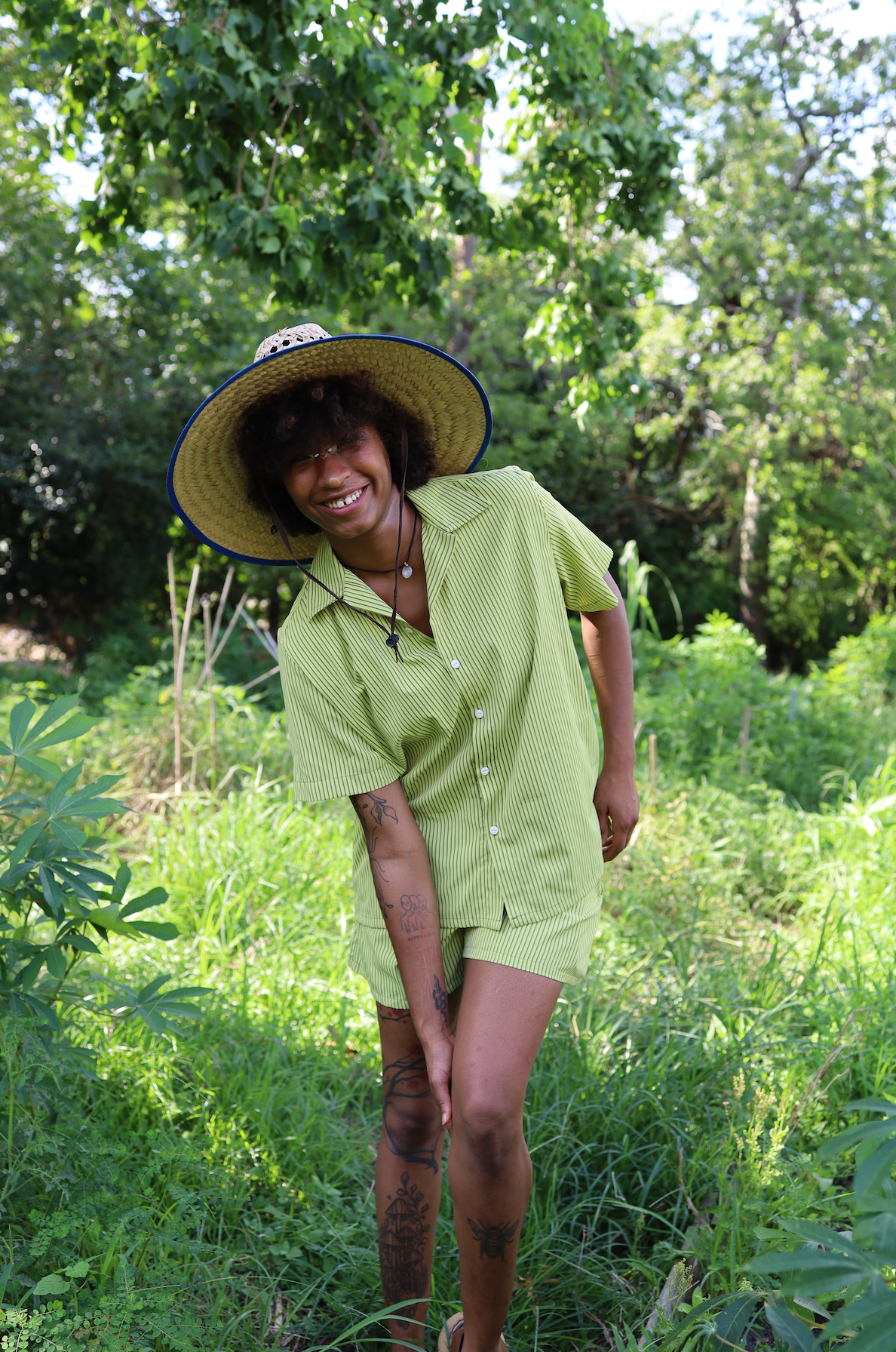 Anna Shorts in Chartreuse