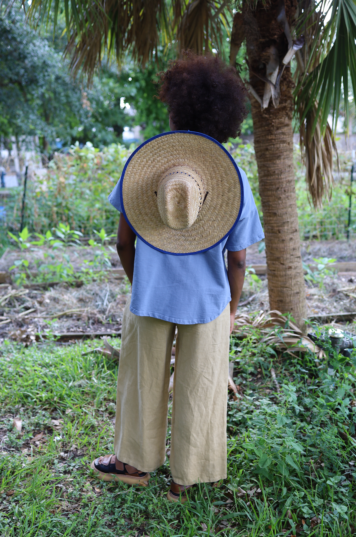 Jenny Tee in Blue Cotton Jersey