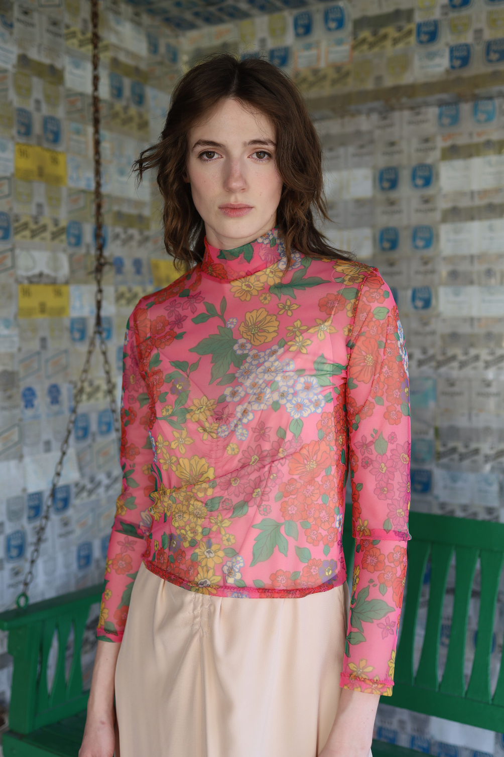 Lydia Top in Sheer Floral
